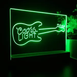Coors Light Guitar LED Desk Light