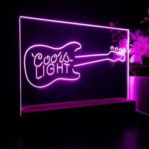 Coors Light Guitar LED Desk Light