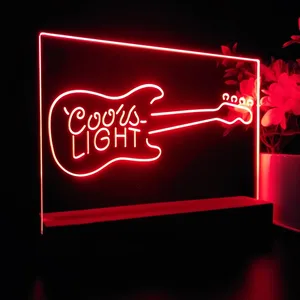 Coors Light Guitar LED Desk Light