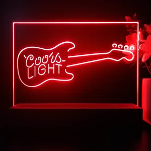 Coors Light Guitar LED Desk Light