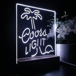 Coors Light Palm Tree LED Desk Light