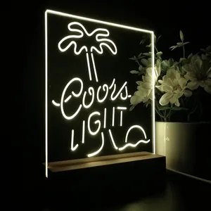 Coors Light Palm Tree LED Desk Light