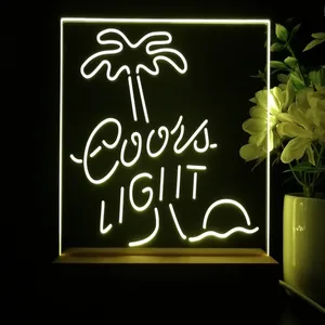 Coors Light Palm Tree LED Desk Light