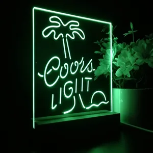 Coors Light Palm Tree LED Desk Light