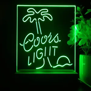 Coors Light Palm Tree LED Desk Light