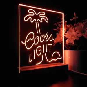 Coors Light Palm Tree LED Desk Light