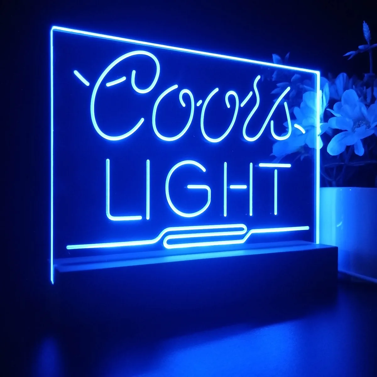 Coors Light Plain Banner LED Desk Light