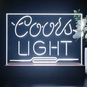Coors Light Plain Banner LED Desk Light