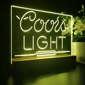 Coors Light Plain Banner LED Desk Light