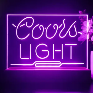 Coors Light Plain Banner LED Desk Light