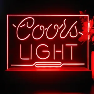 Coors Light Plain Banner LED Desk Light