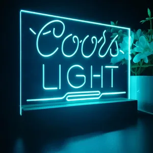 Coors Light Plain Banner LED Desk Light