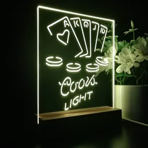 Coors Light Poker Ace Series LED Desk Light