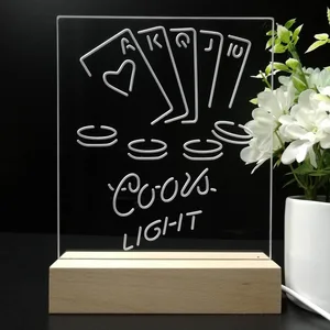 Coors Light Poker Ace Series LED Desk Light