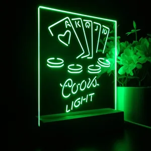 Coors Light Poker Ace Series LED Desk Light