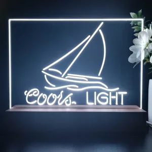 Coors Light Sailboat 2 LED Desk Light