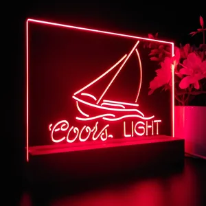 Coors Light Sailboat 2 LED Desk Light