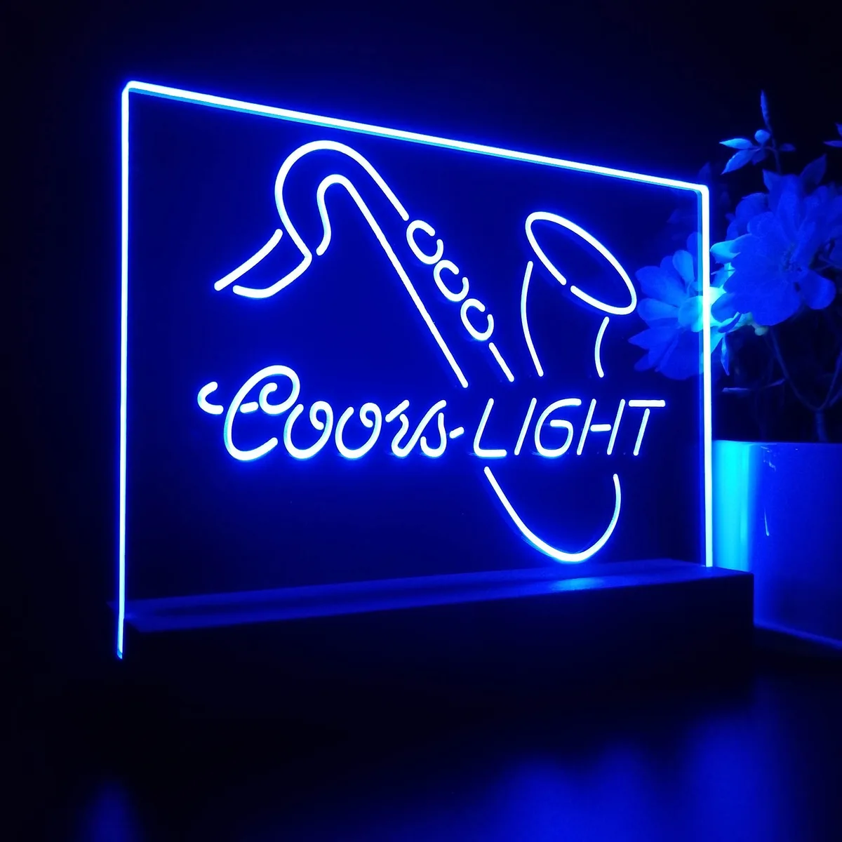 Coors Light Saxophone 2 LED Desk Light