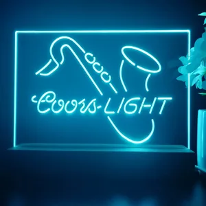 Coors Light Saxophone 2 LED Desk Light