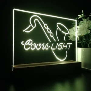 Coors Light Saxophone 2 LED Desk Light