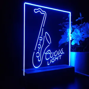 Coors Light Saxophone LED Desk Light