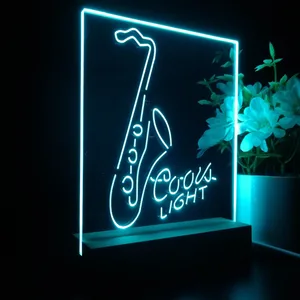 Coors Light Saxophone LED Desk Light