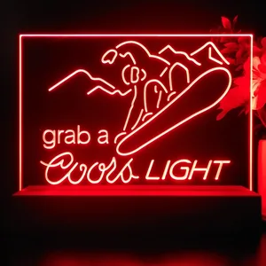 Coors Light Ski LED Desk Light