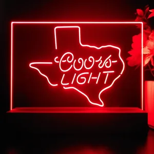 Coors Light Texas Map LED Desk Light
