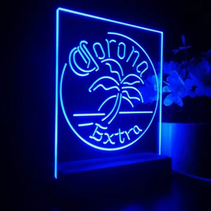 Corona Extra Round Palm Tree LED Desk Light