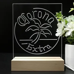 Corona Extra Round Palm Tree LED Desk Light