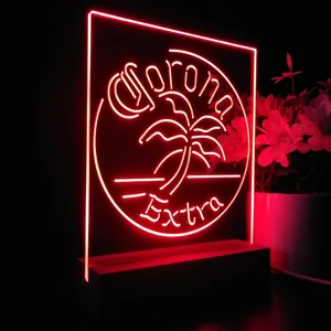 Corona Extra Round Palm Tree LED Desk Light