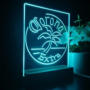 Corona Extra Round Palm Tree LED Desk Light