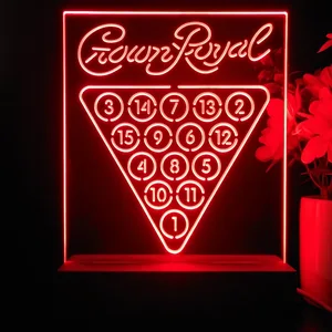 Crown Royal 15 Ball Billiards Pool LED Desk Light