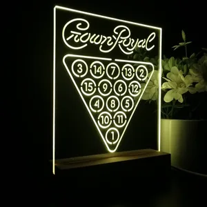 Crown Royal 15 Ball Billiards Pool LED Desk Light