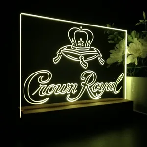 Crown Royal Logo 3 LED Desk Light