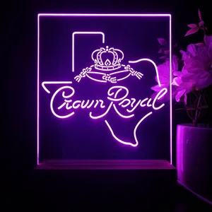 Crown Royal Texas Map LED Desk Light