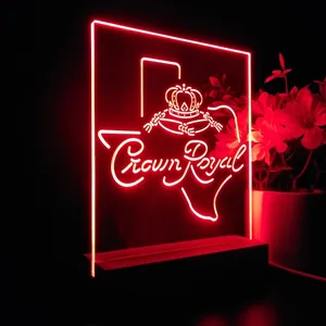 Crown Royal Texas Map LED Desk Light