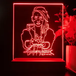Cyberpunk 2077 Female V LED Desk Light