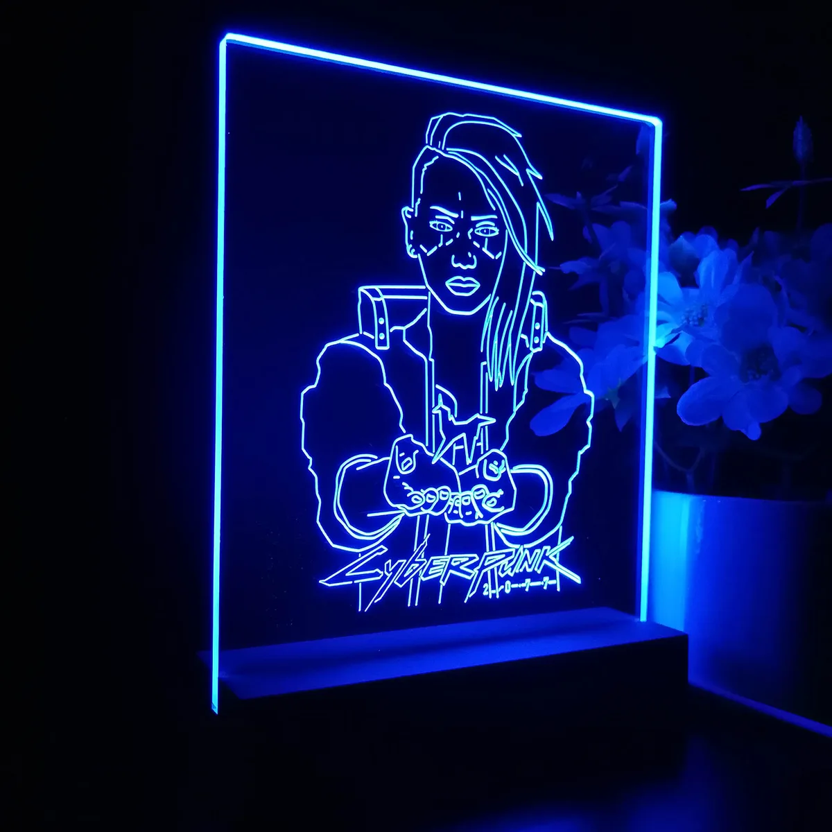 Cyberpunk 2077 Female V LED Desk Light