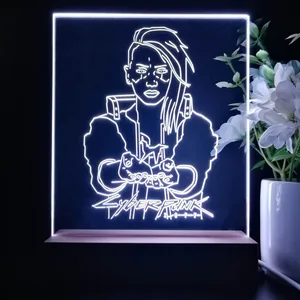 Cyberpunk 2077 Female V LED Desk Light