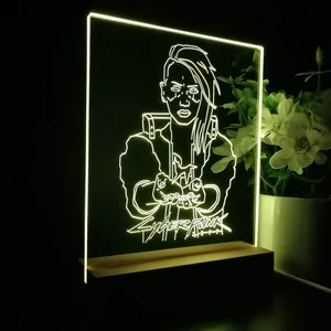 Cyberpunk 2077 Female V LED Desk Light