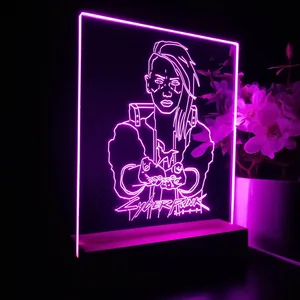 Cyberpunk 2077 Female V LED Desk Light