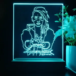 Cyberpunk 2077 Female V LED Desk Light