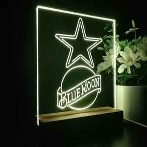 Dallas Cowboys Blue Moon LED Desk Light