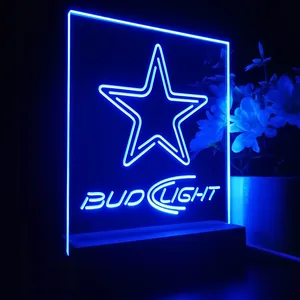 Dallas Cowboys Bud Light 2 LED Desk Light