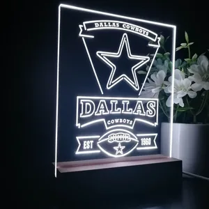 Dallas Cowboys EST 1960 LED Desk Light
