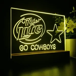 Dallas Cowboys Miller Lite LED Desk Light