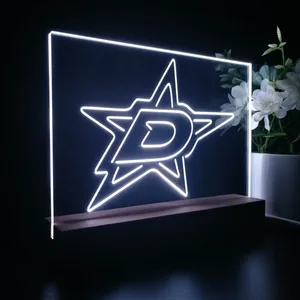 Dallas Stars Logo 1 LED Desk Light