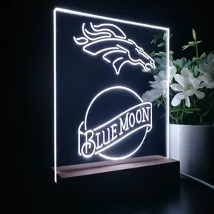 Denver Broncos Blue Moon LED Desk Light