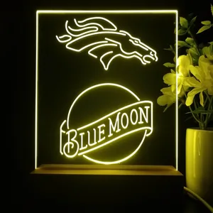 Denver Broncos Blue Moon LED Desk Light